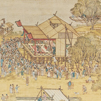 section of qingming shanghe tu scroll